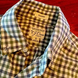 Mens Jcrew Casual Gingham Shirt